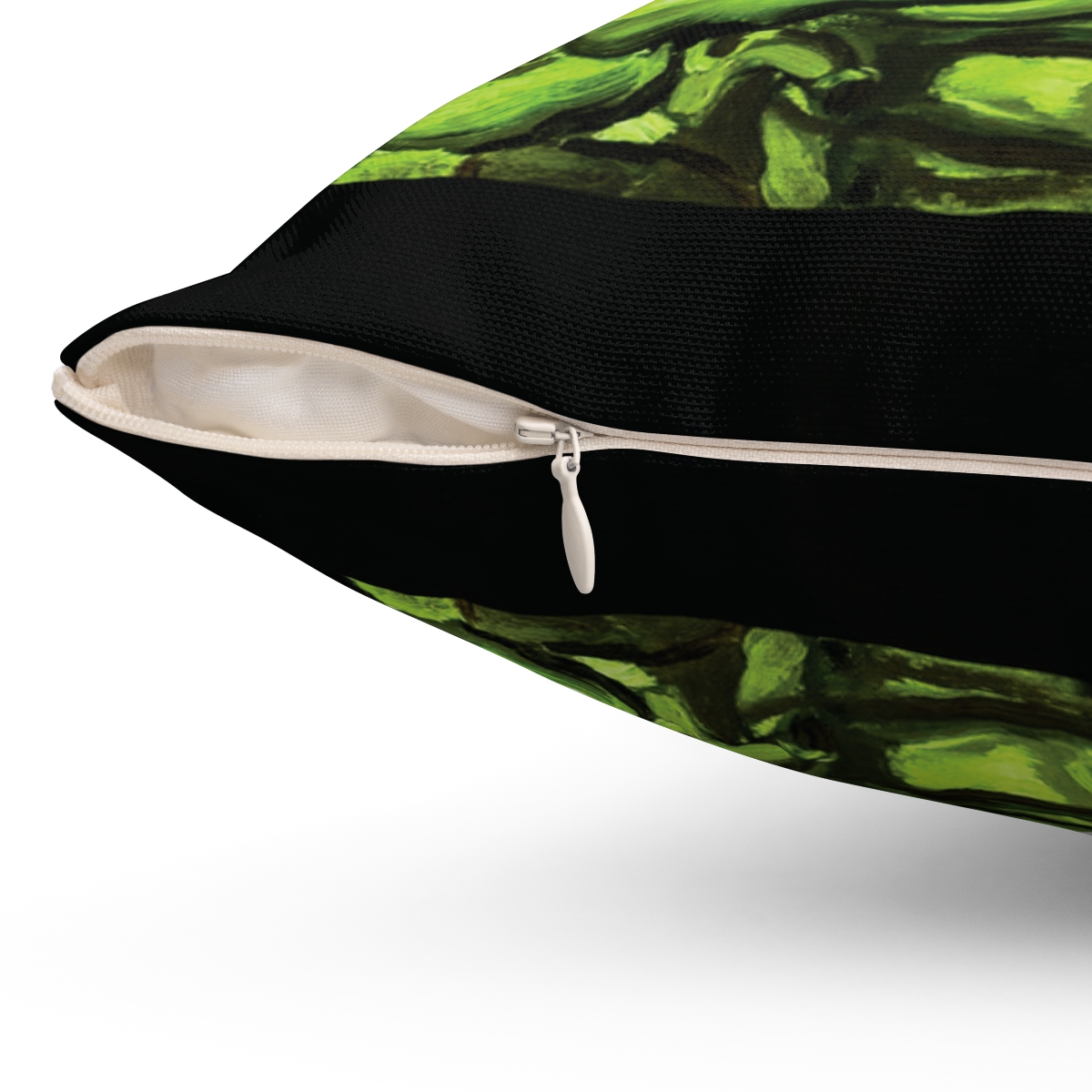 Van Gogh Skeleton with Burning Cigatette - Square Pillow - Image 3