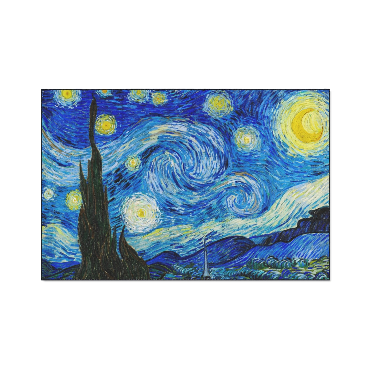 Van Gogh Starry Night - Floor Mat 2 Van Gogh Starry Night - Floor Mat - Image 2