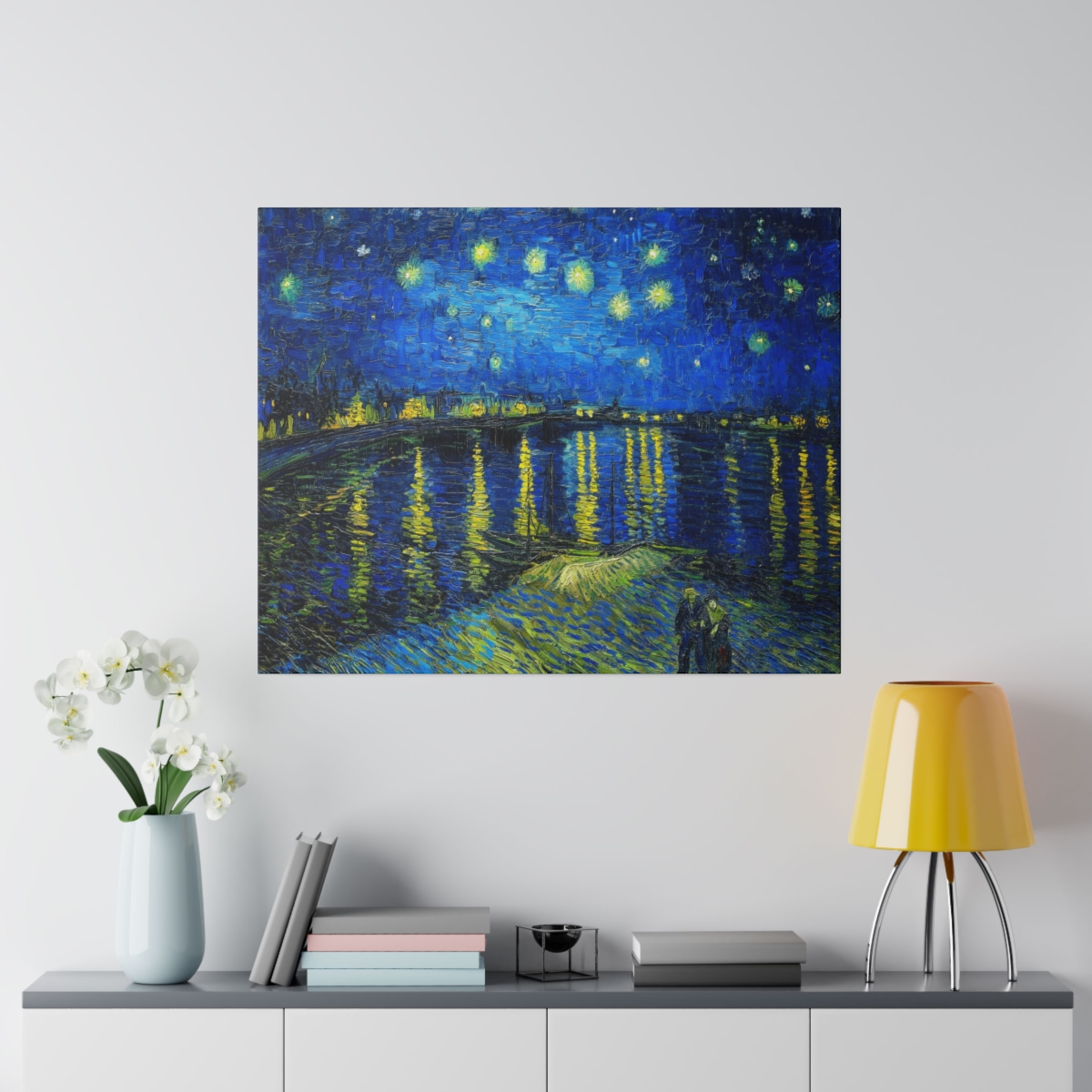 Van Gogh Starry Night over the Rhône. Matte Canvas 3 Van Gogh Starry Night over the Rhône. Matte Canvas - Image 3