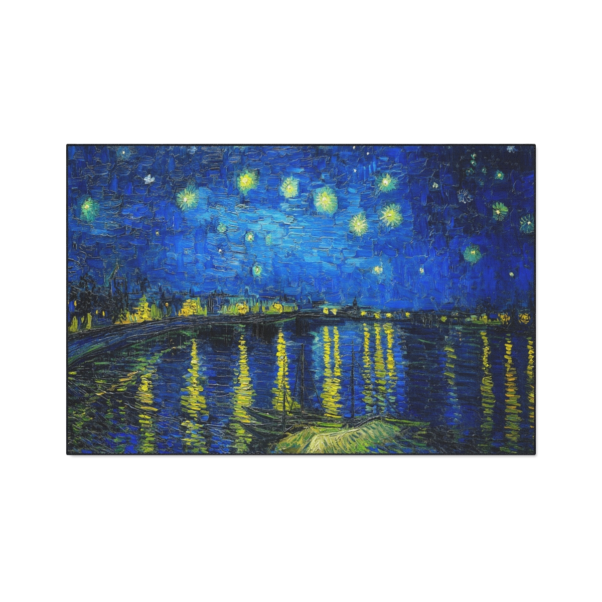 Van Gogh Starry Night over the Rhône - Floor Mat 2 Van Gogh Starry Night over the Rhône - Floor Mat - Image 2