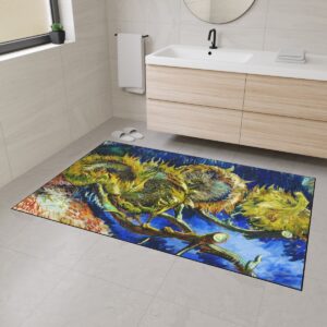 Van Gogh Sunflowers - Floor Mat