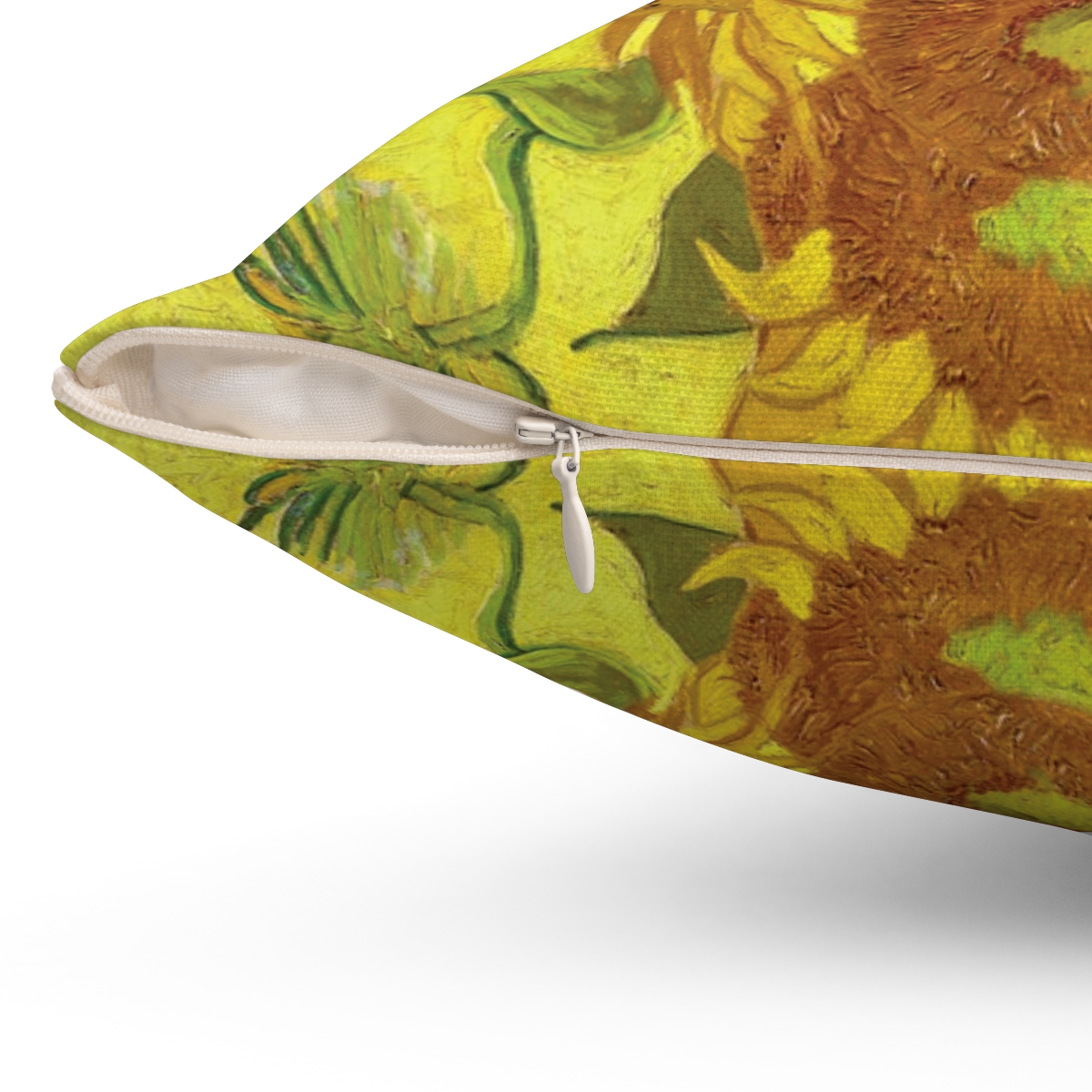 Van Gogh Sunflowers In Vase - Square Pillow - Image 3