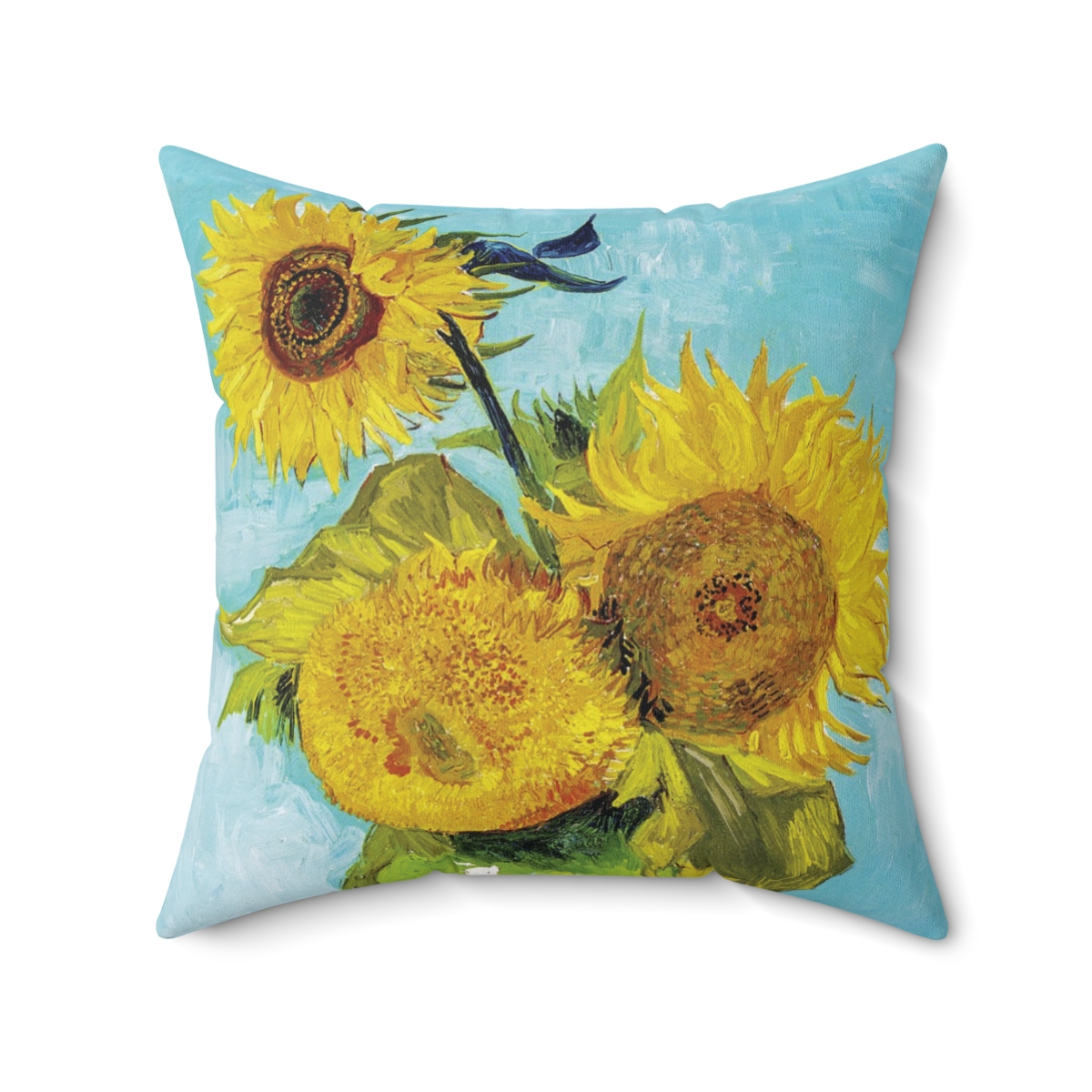 Van Gogh Sunflowers In Vase - Square Pillow 2 Van Gogh Sunflowers In Vase - Square Pillow - Image 2