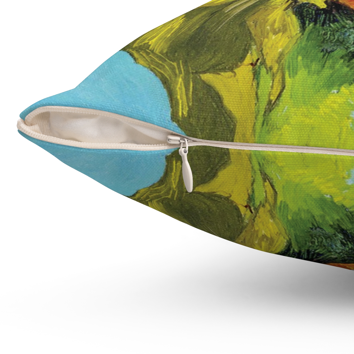 Van Gogh Sunflowers In Vase - Square Pillow 3 Van Gogh Sunflowers In Vase - Square Pillow - Image 3