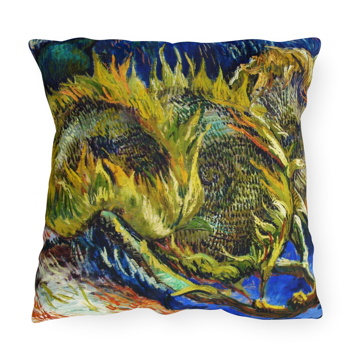 Van Gogh Sunflowers - Outdoor Pillow