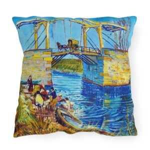 Van Gogh The Langlois Bridge At Arles - Outdoor Pillow