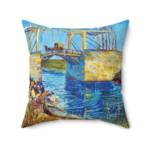 Van Gogh The Langlois Bridge At Arles - Square Pillow