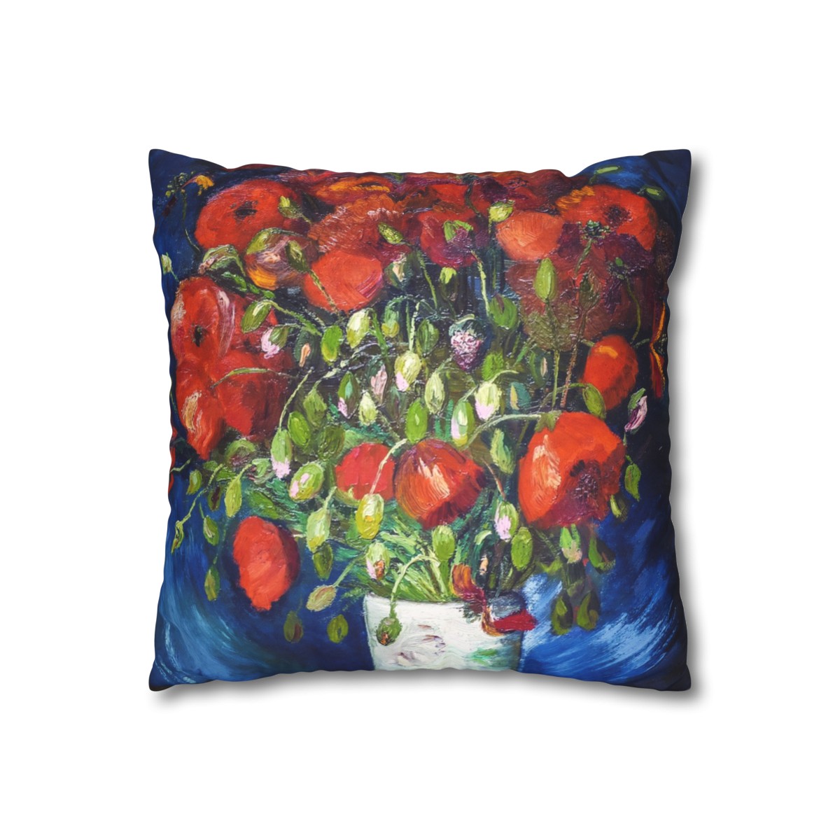 Van Gogh Vase With Red Poppies - Pillow Case - Image 3