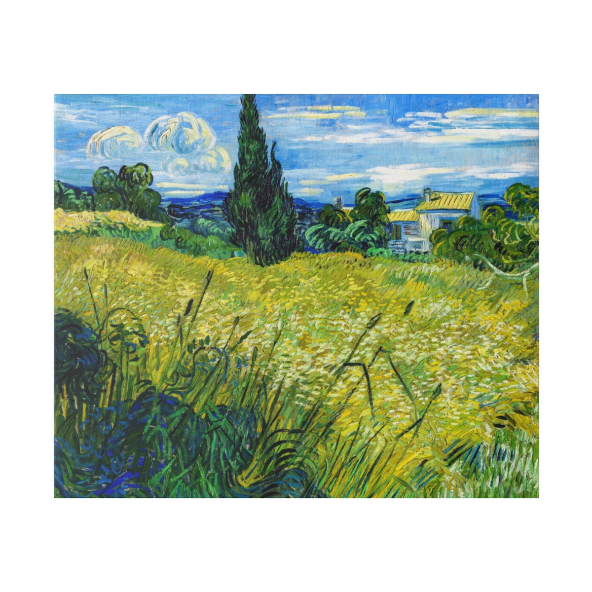 Van Gogh Wheatfield Cypress Tree. Matte Canvas 2 Van Gogh Wheatfield Cypress Tree. Matte Canvas - Image 2