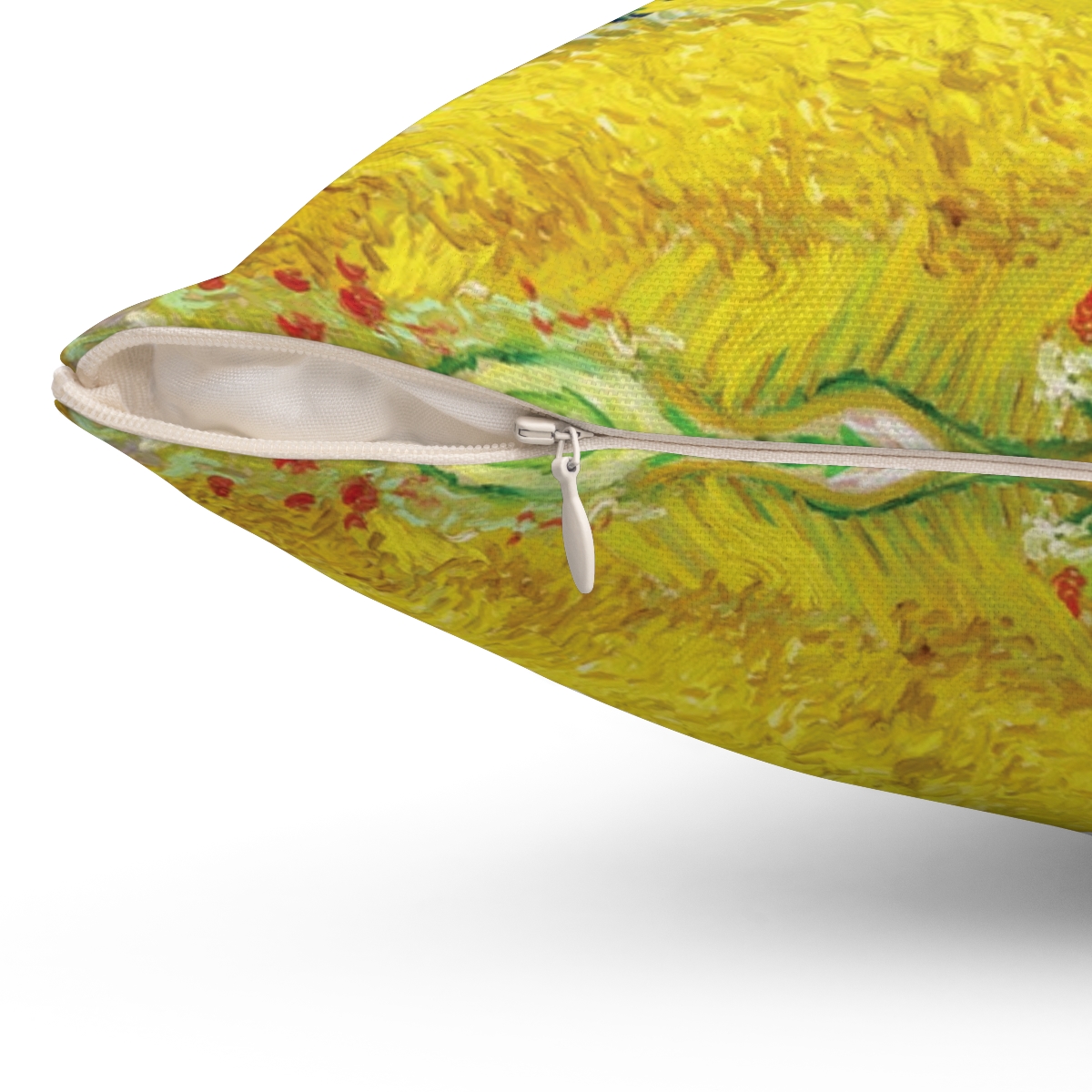 Van Gogh Wheatfield & Cypress Trees - Square Pillow 3 Van Gogh Wheatfield & Cypress Trees - Square Pillow - Image 3