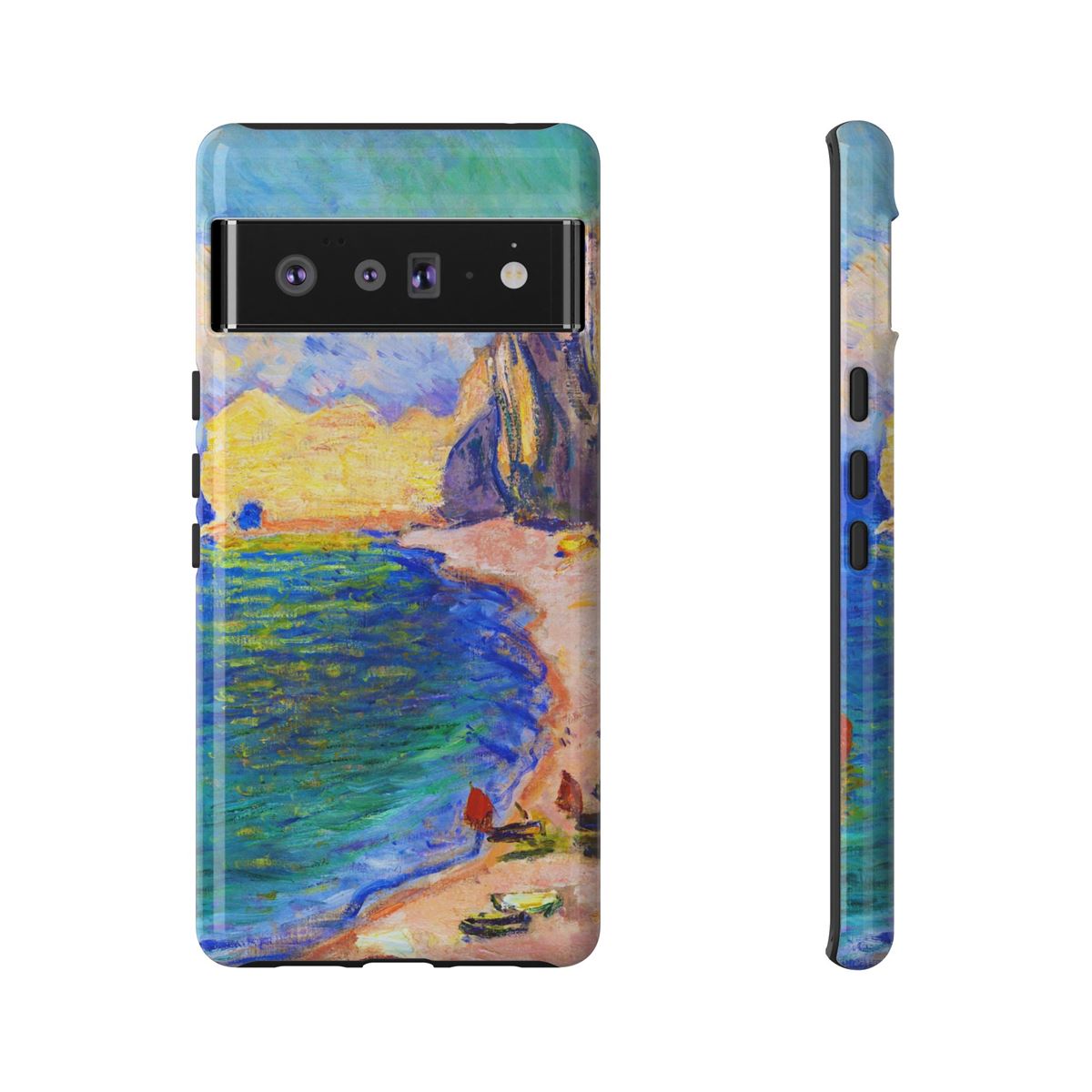 Monet Étretat The Beach & The Falaise d’Amont Google Pixel Cases