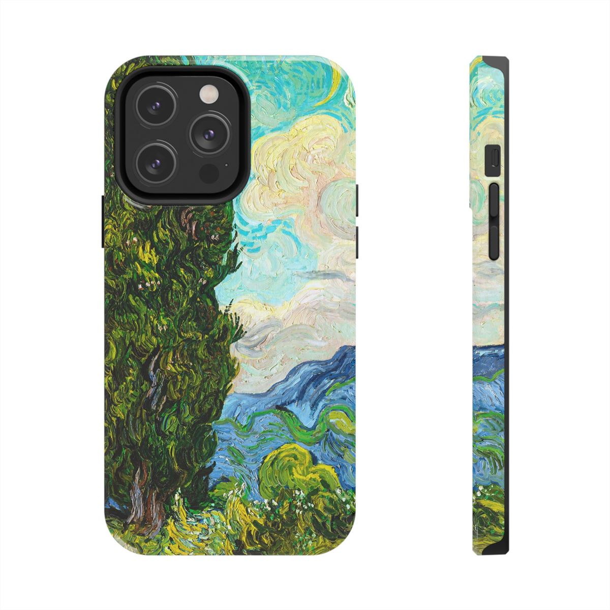 Van Gogh Cypresses iPhone Cases - Tough, Shockproof & Wireless Charging Compatible