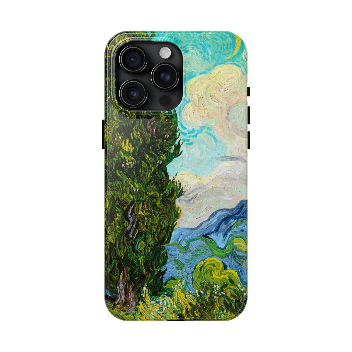 Van Gogh Cypresses iPhone Cases - Tough, Shockproof & Wireless Charging Compatible - Image 2