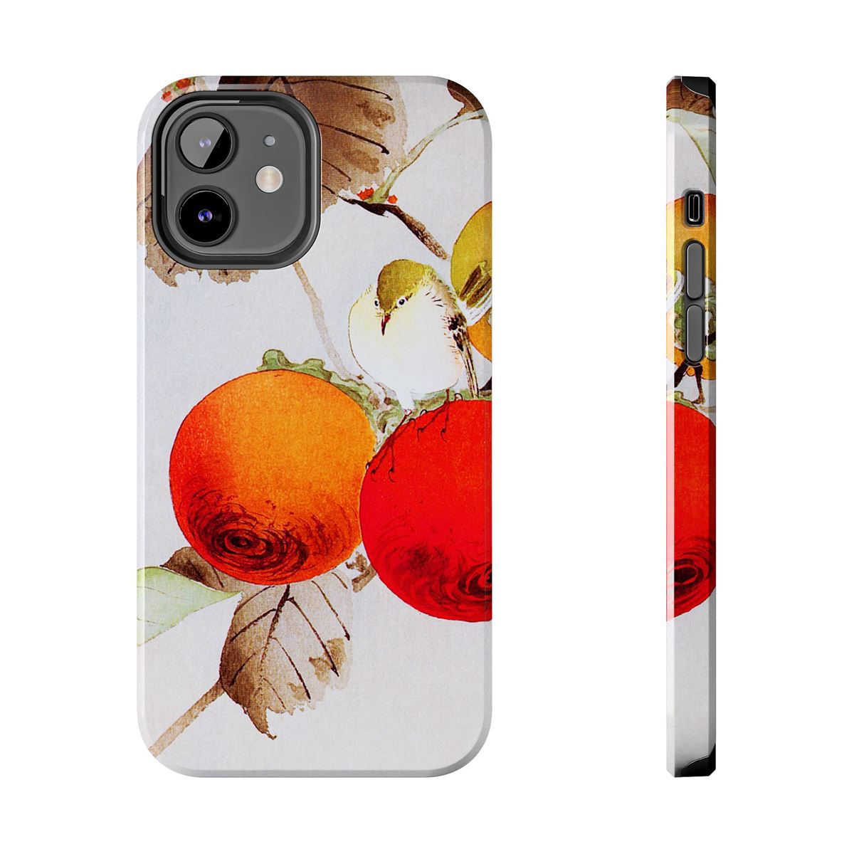 Ohara Koson Japanese Art Birds & Persimmons iPhone Cases - Tough, Shockproof & Wireless Charging Compatible