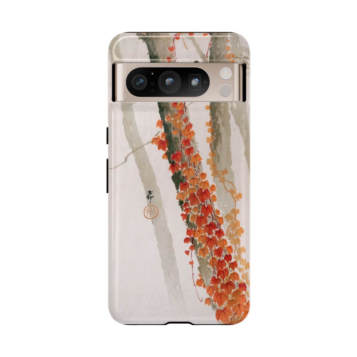 Ohara Koson Japanese Art Birds & Red Ivy Google Pixel Cases - Image 2