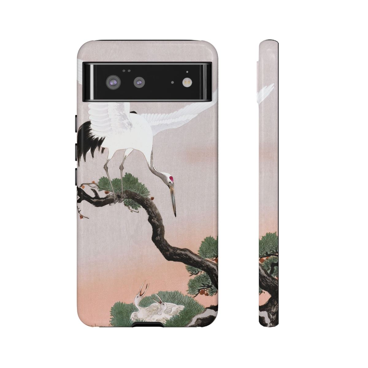 Japanese Art Koson Crane Nest & Pine Tree Google Pixel Cases