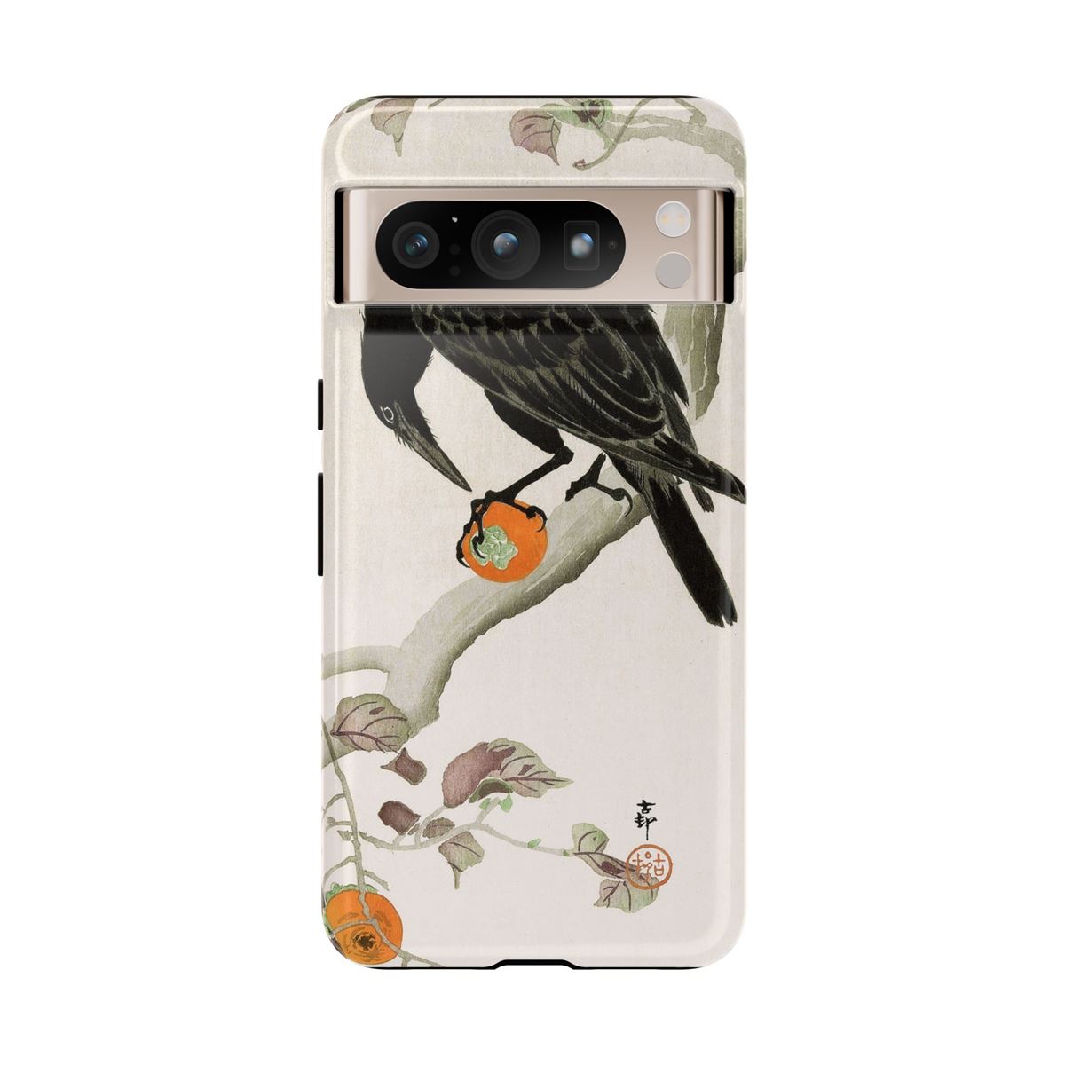 Ohara Koson Japanese Art Crow On Branch Google Pixel Cases - Image 2