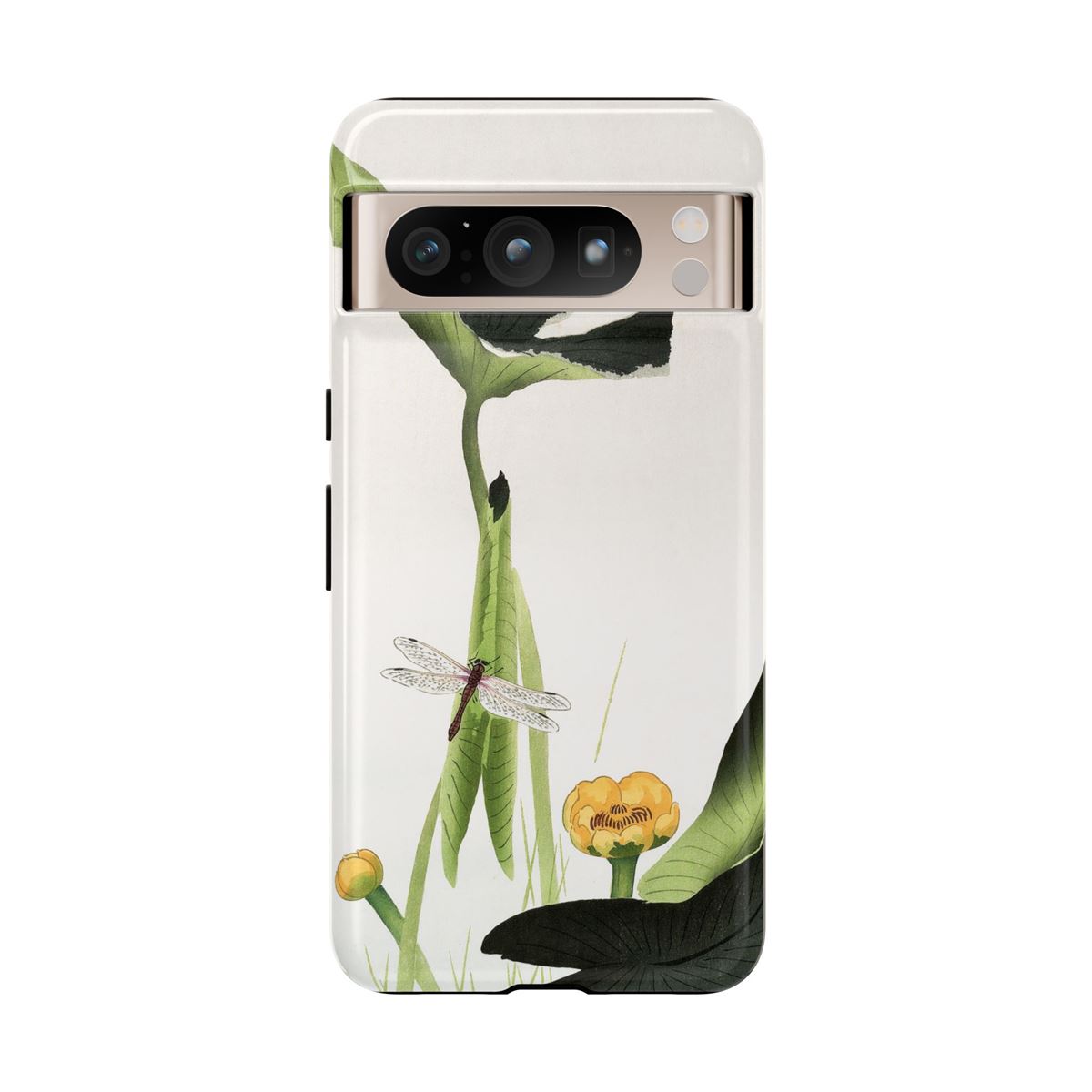 Japanese Art Ohara Koson Dragonfly & Lotus Google Pixel Cases - Image 2