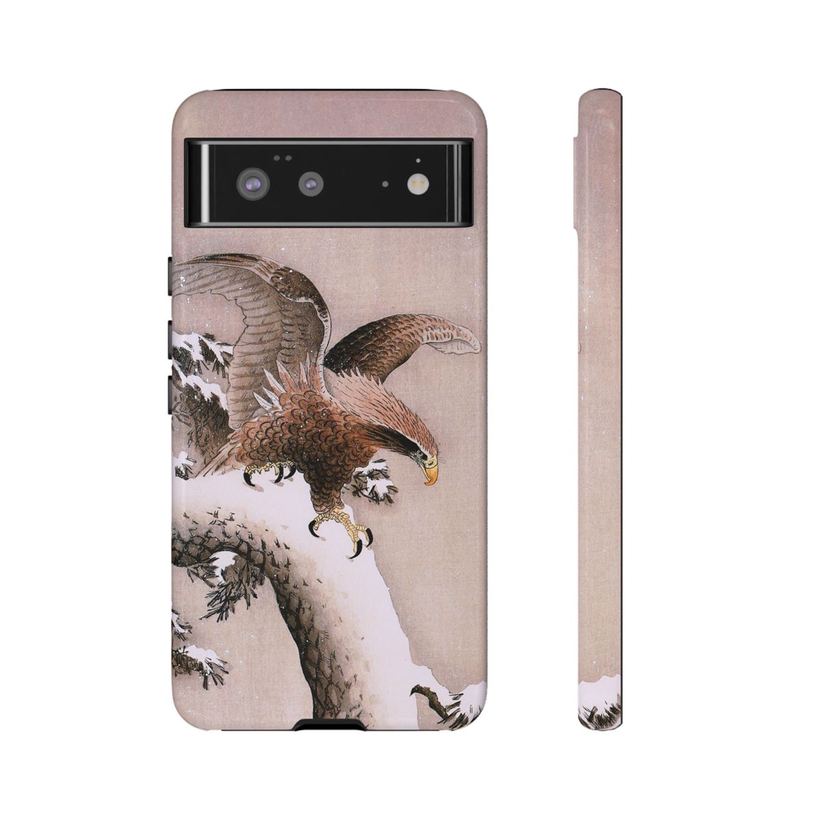 Ohara Koson Japanese Art Eagle on Snowy Pine Google Pixel Cases