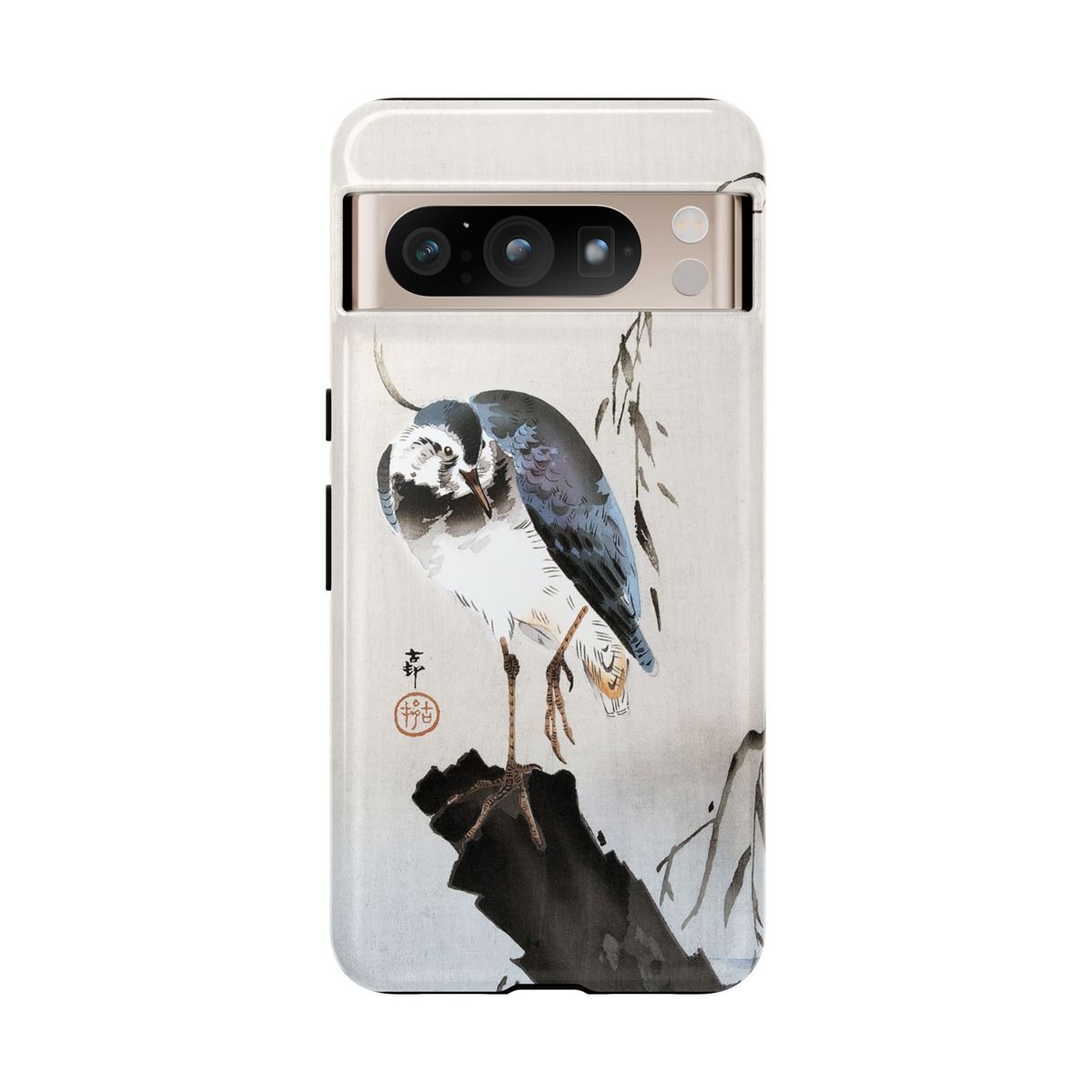 Ohara Koson Japanese Art Lapwing On Tree Stump Google Pixel Cases - Image 2
