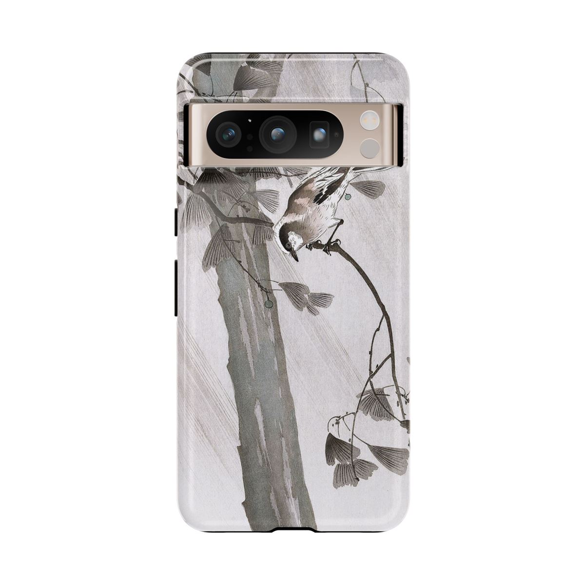 Ohara Koson Japanese Art Long-Tailed Tit In Storm Google Pixel Cases - Image 2