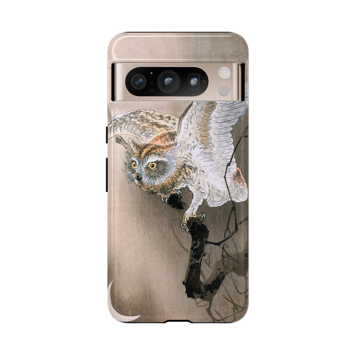 Ohara Koson Japanese Art Owl On Branch Google Pixel Cases - Image 2
