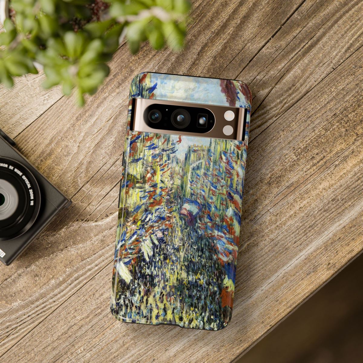 Monet The Rue Montorgueil In Paris Google Pixel Cases - Image 2