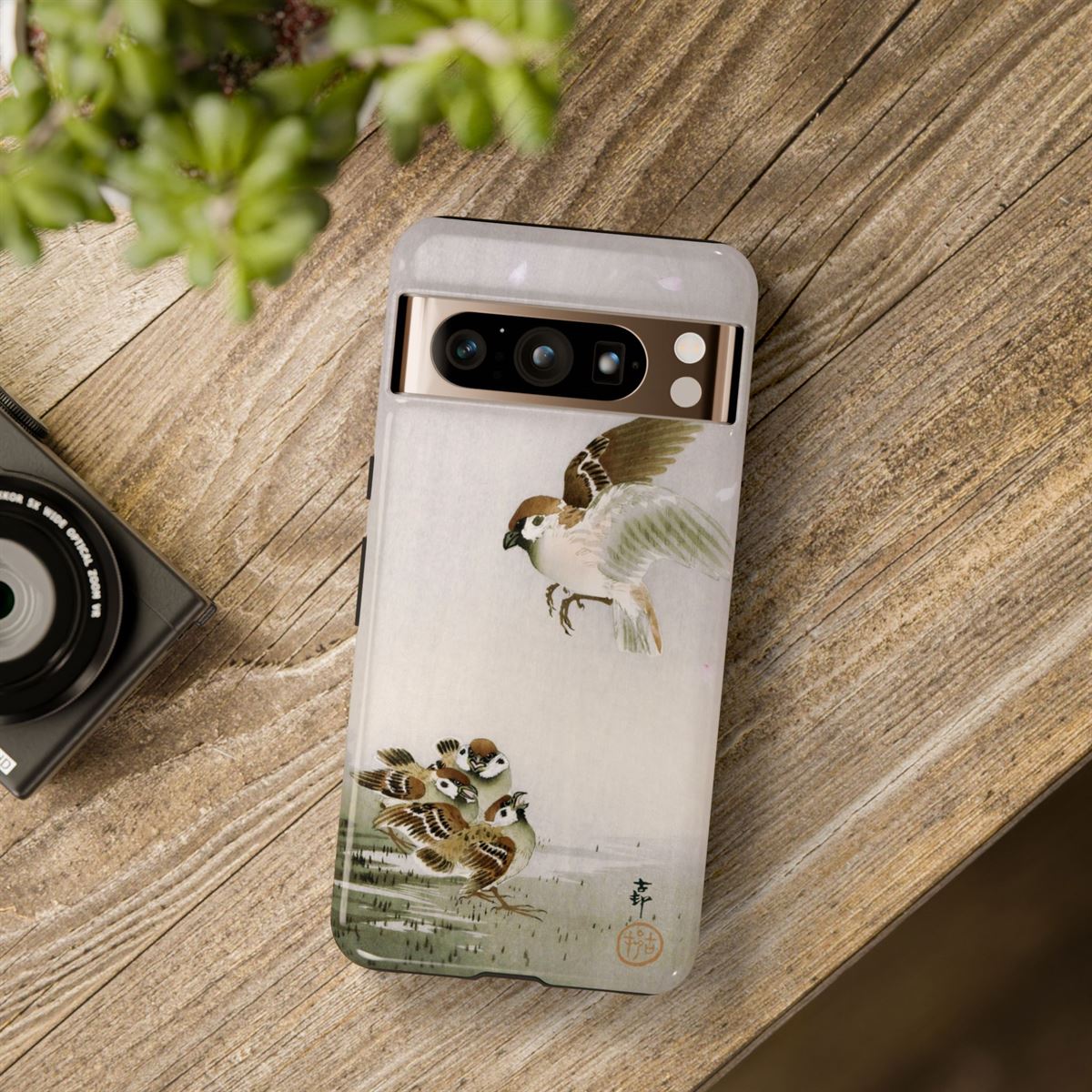 Ohara Koson Sparrows & Chicks Google Pixel Cases - Image 2