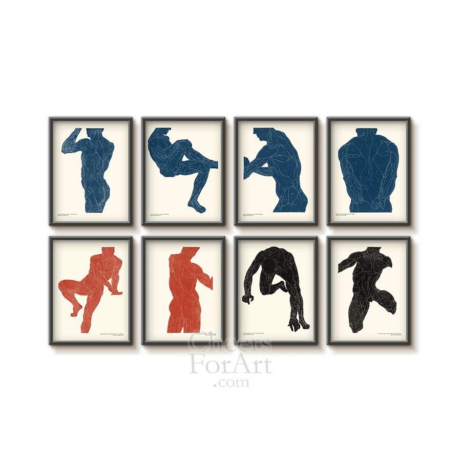 Reijer Stolk Anatomical Study Set of Silhouettes – Art Print
