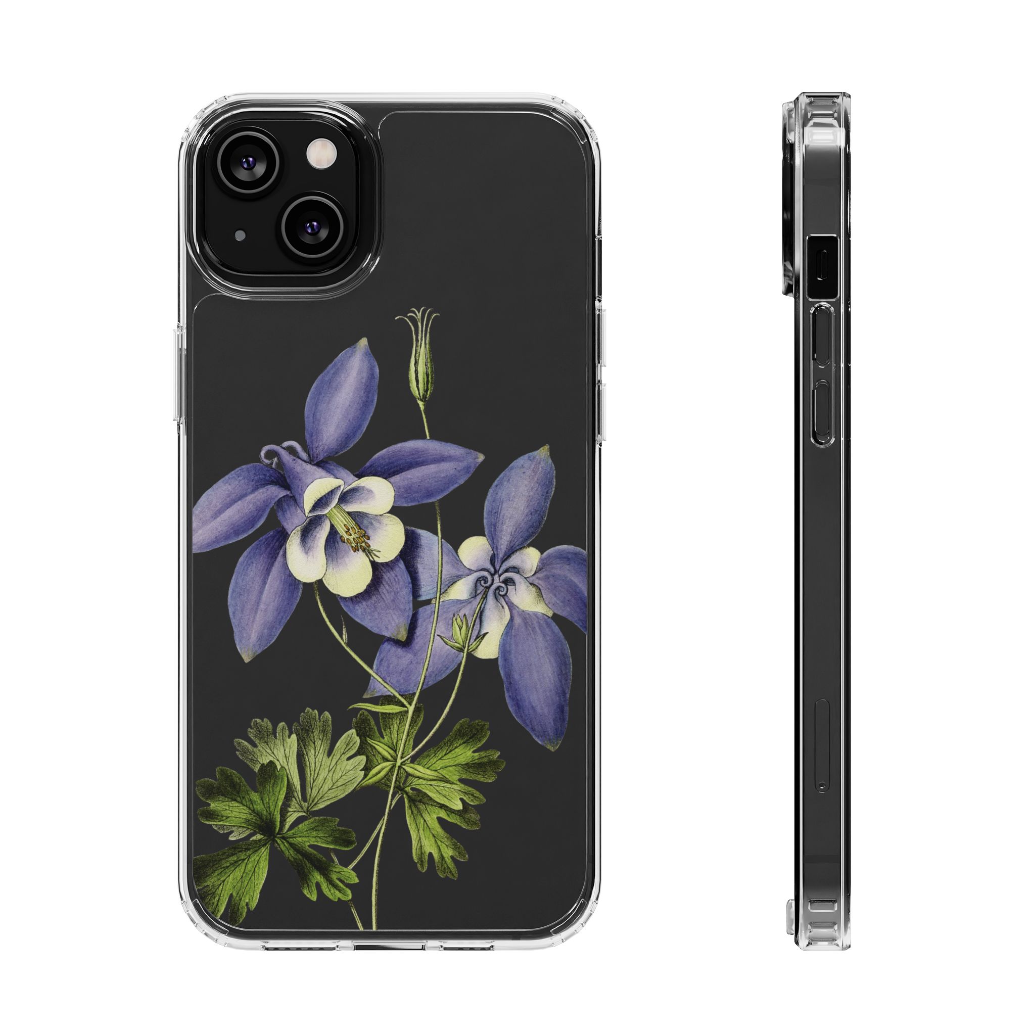 Aquilegia Flowers Clear iPhone Case 2 Aquilegia Flowers Clear iPhone Case - Image 2