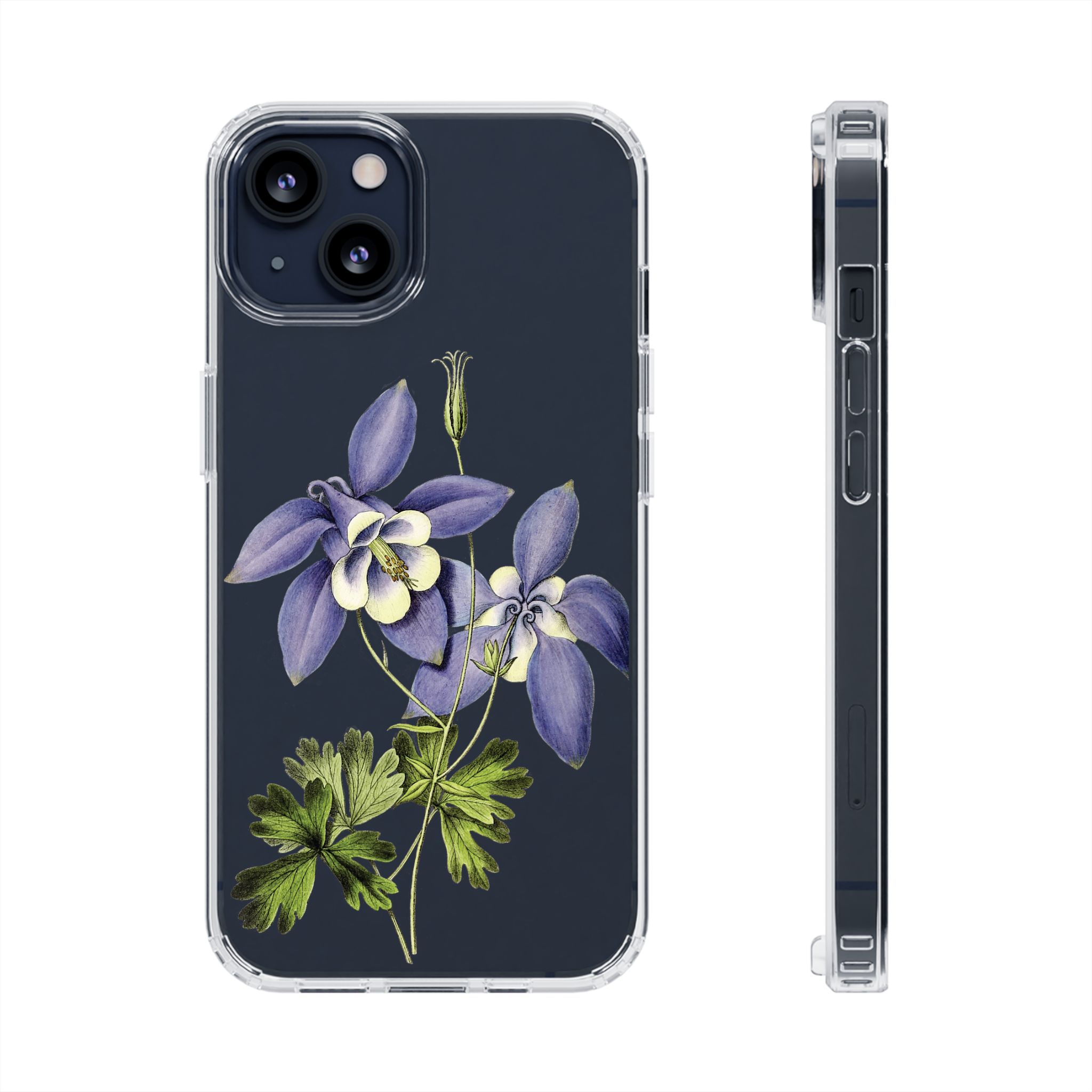 Aquilegia Flowers Clear iPhone Case 1 Aquilegia Flowers Clear iPhone Case