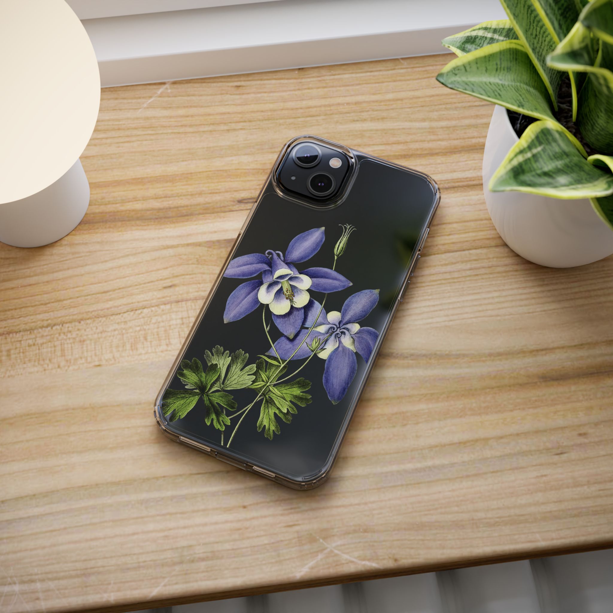 Aquilegia Flowers Clear iPhone Case 3 Aquilegia Flowers Clear iPhone Case - Image 3