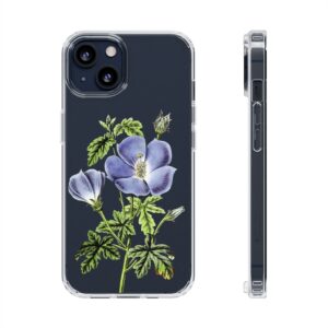 Blue Hibiscus flowers Clear iPhone Case