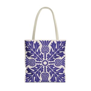 Floral & Leafy Pattern In Purple Tote Bag