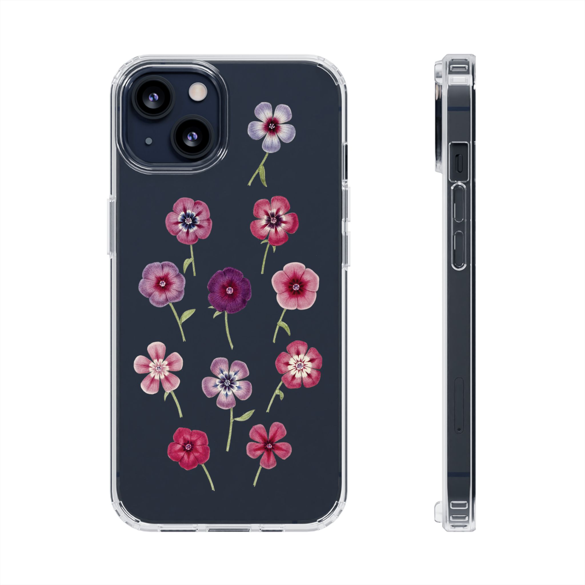 Flower Petals Clear iPhone Case