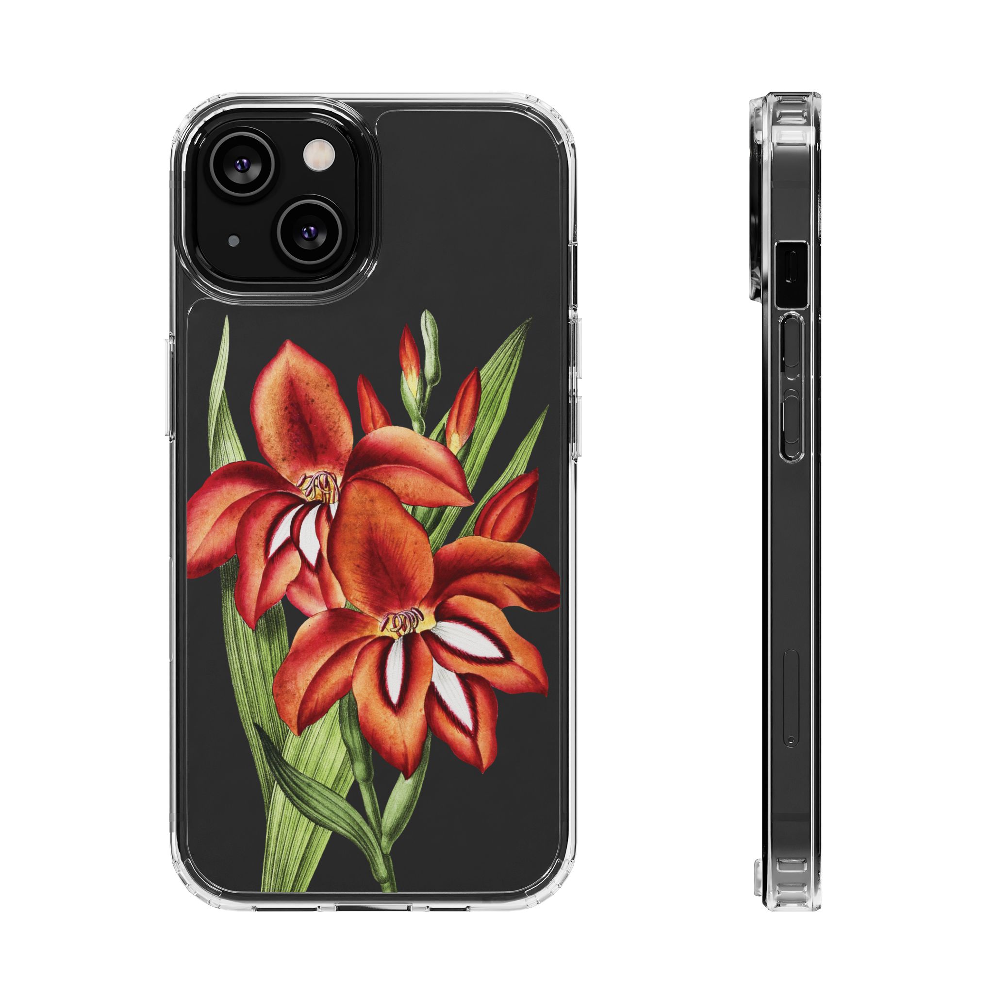 Gladiolus Flowers Clear iPhone Case 5 Gladiolus Flowers Clear iPhone Case - Image 5
