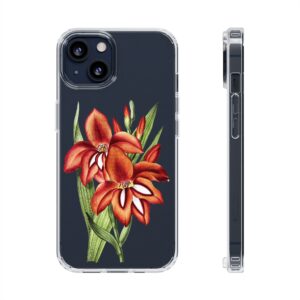 Gladiolus Flowers Clear iPhone Case