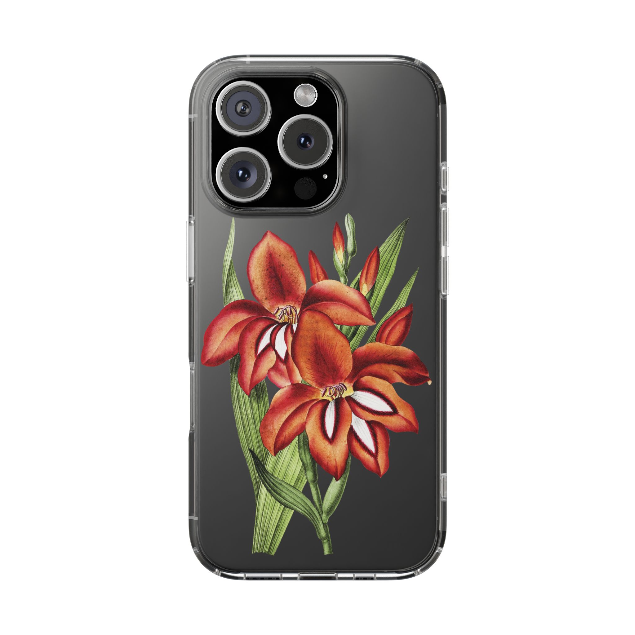 Gladiolus Flowers Clear iPhone Case 15 Gladiolus Flowers Clear iPhone Case - Image 15