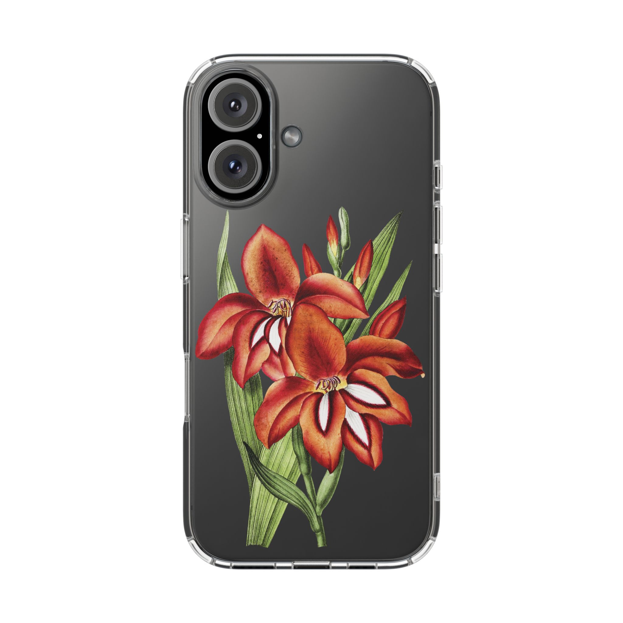 Gladiolus Flowers Clear iPhone Case 14 Gladiolus Flowers Clear iPhone Case - Image 14