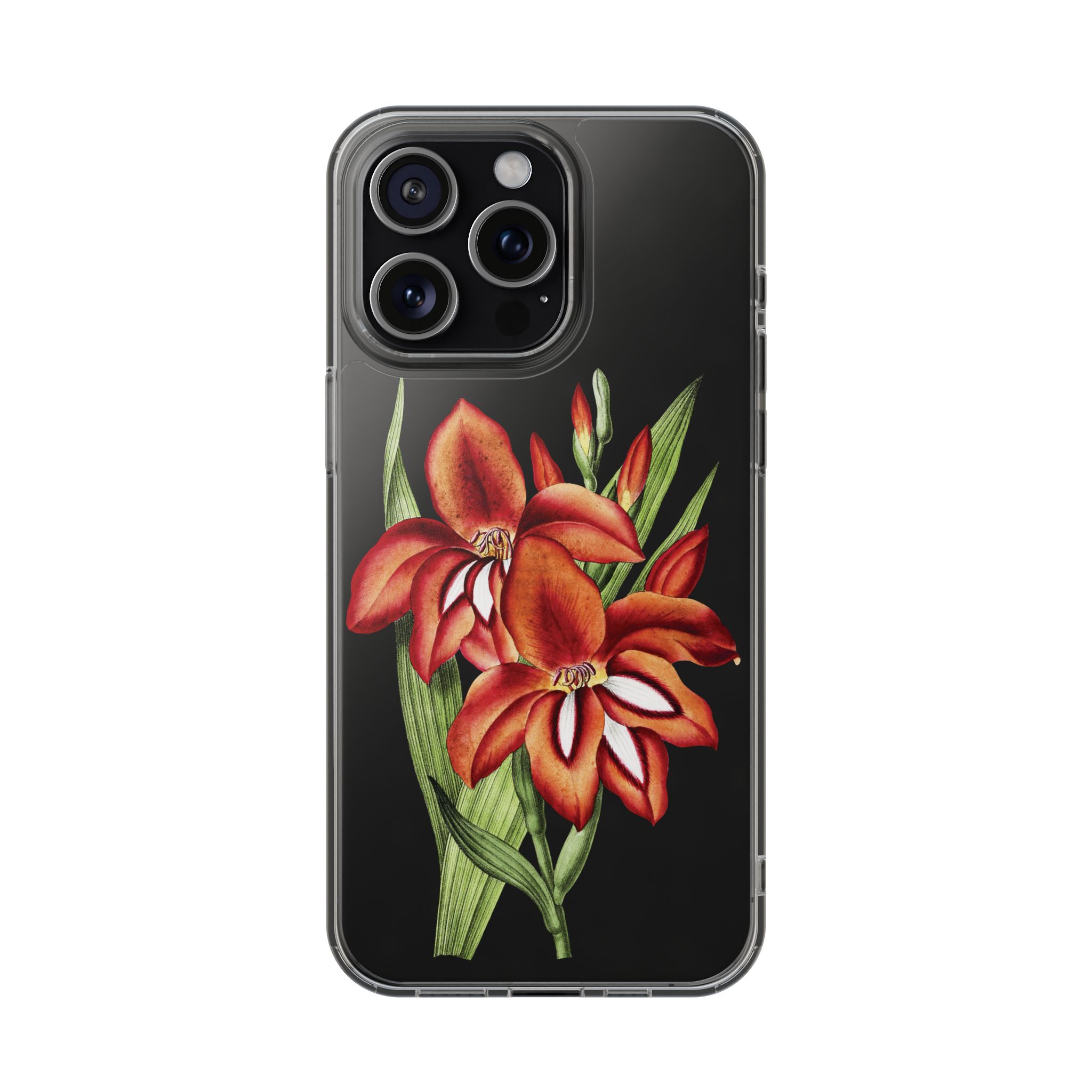 Gladiolus Flowers Clear iPhone Case 13 Gladiolus Flowers Clear iPhone Case - Image 13