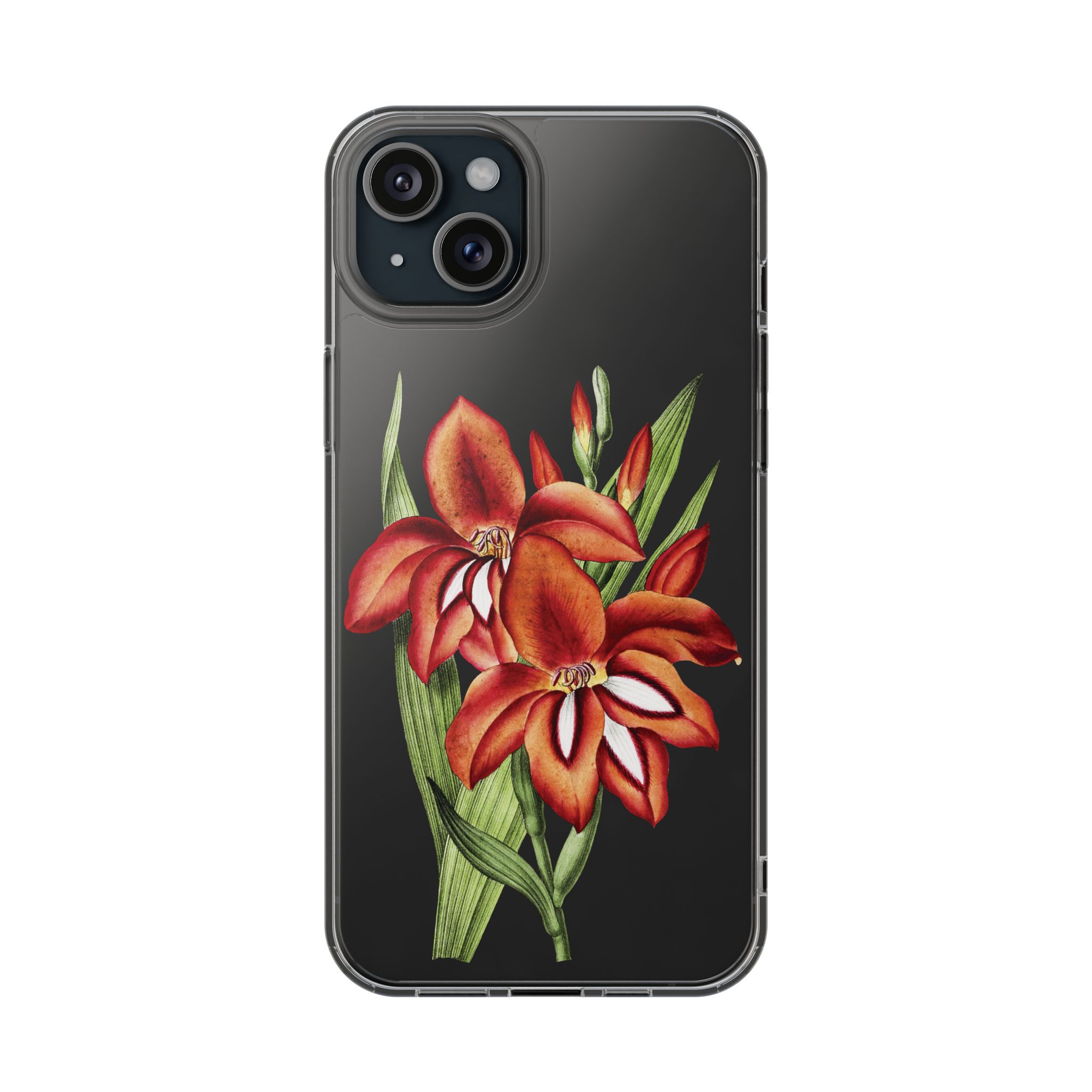 Gladiolus Flowers Clear iPhone Case 12 Gladiolus Flowers Clear iPhone Case - Image 12