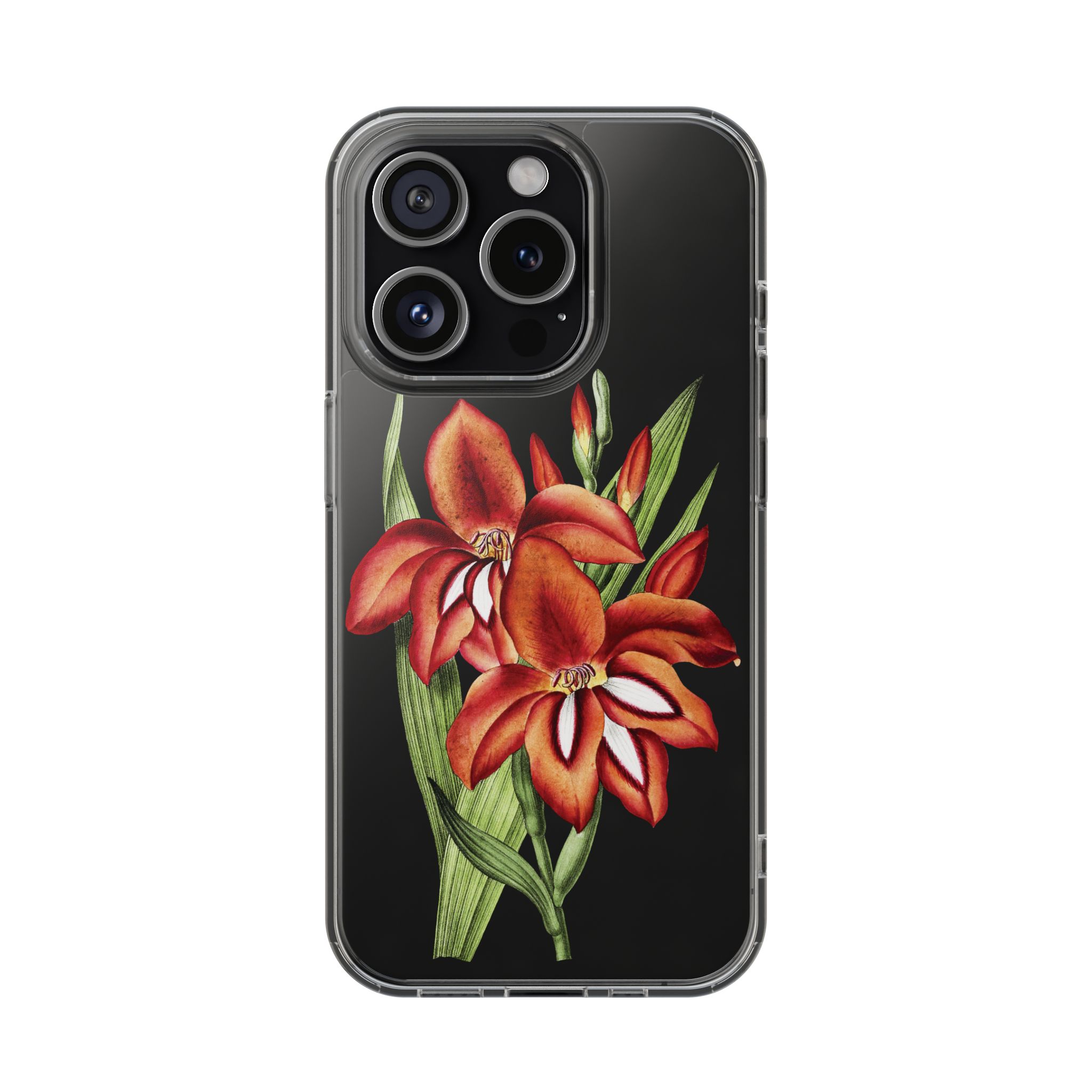 Gladiolus Flowers Clear iPhone Case 11 Gladiolus Flowers Clear iPhone Case - Image 11