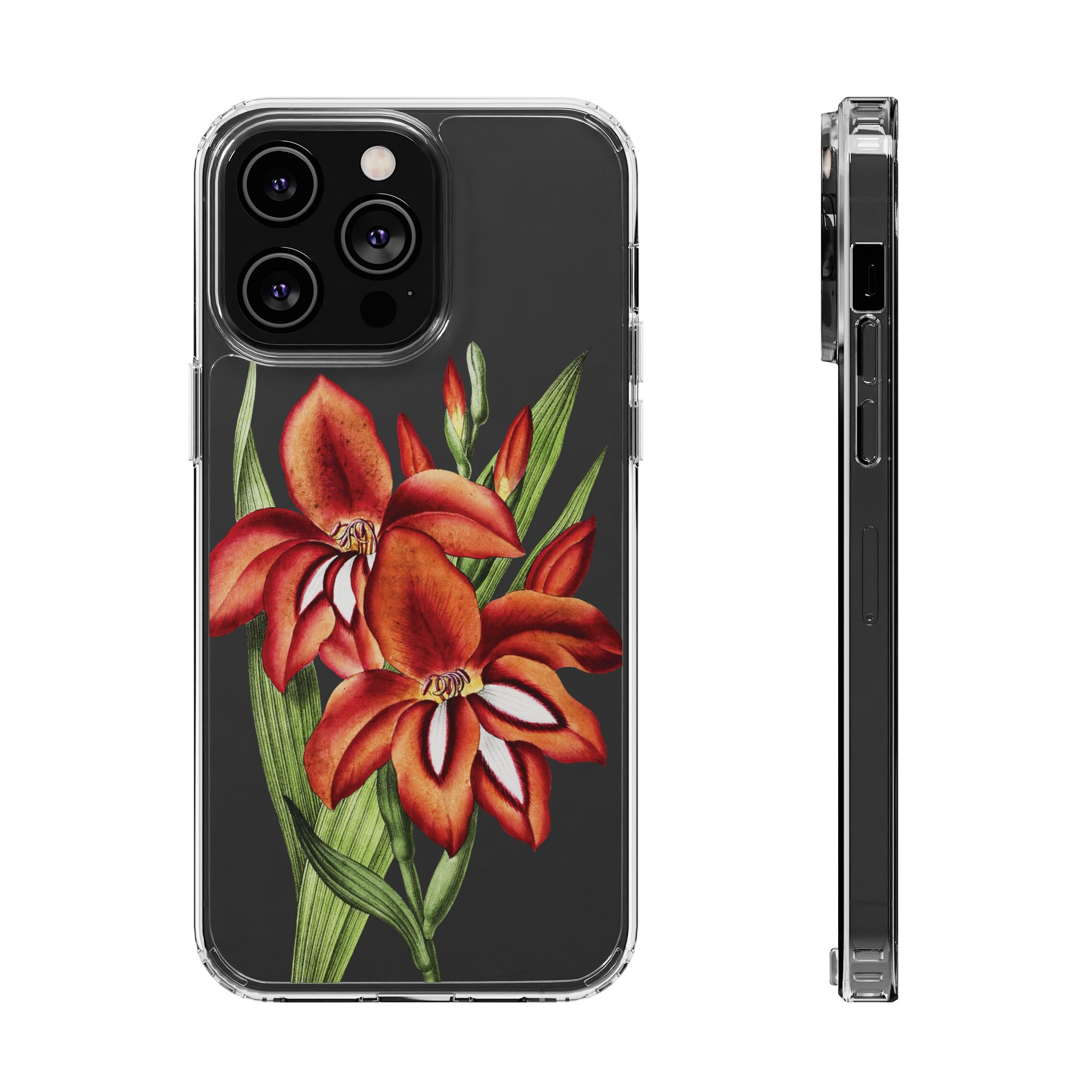 Gladiolus Flowers Clear iPhone Case 9 Gladiolus Flowers Clear iPhone Case - Image 9
