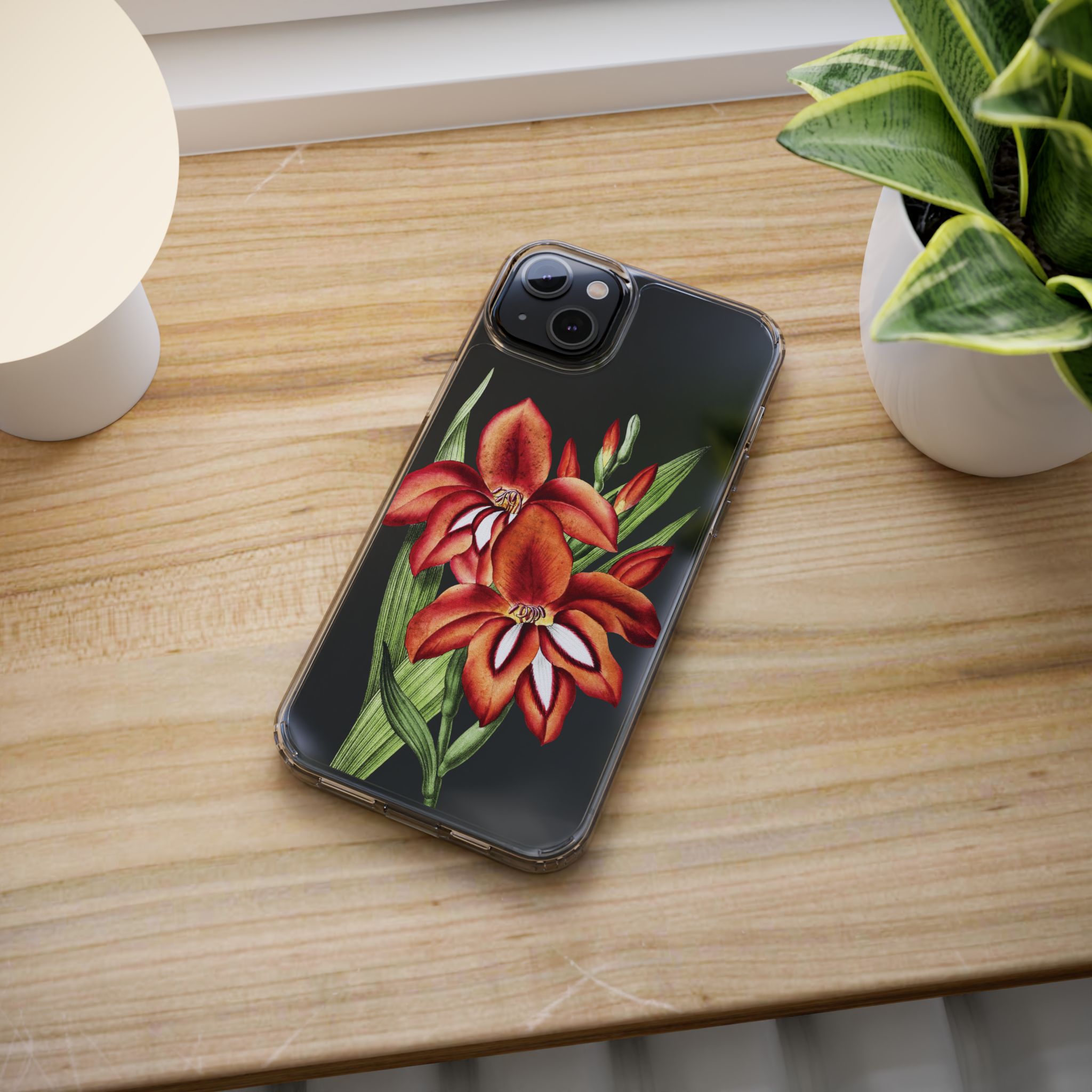 Gladiolus Flowers Clear iPhone Case 8 Gladiolus Flowers Clear iPhone Case - Image 8
