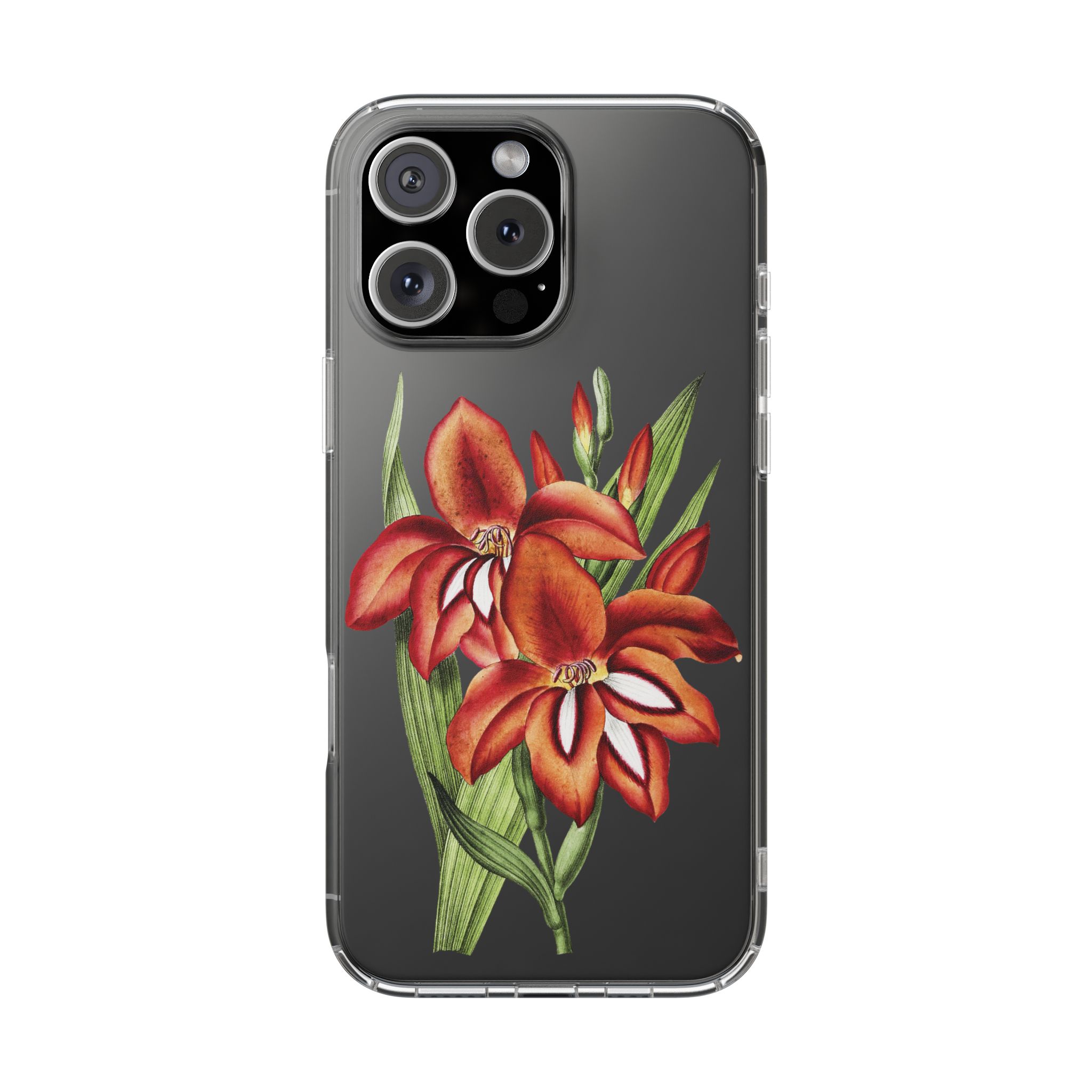 Gladiolus Flowers Clear iPhone Case 17 Gladiolus Flowers Clear iPhone Case - Image 17