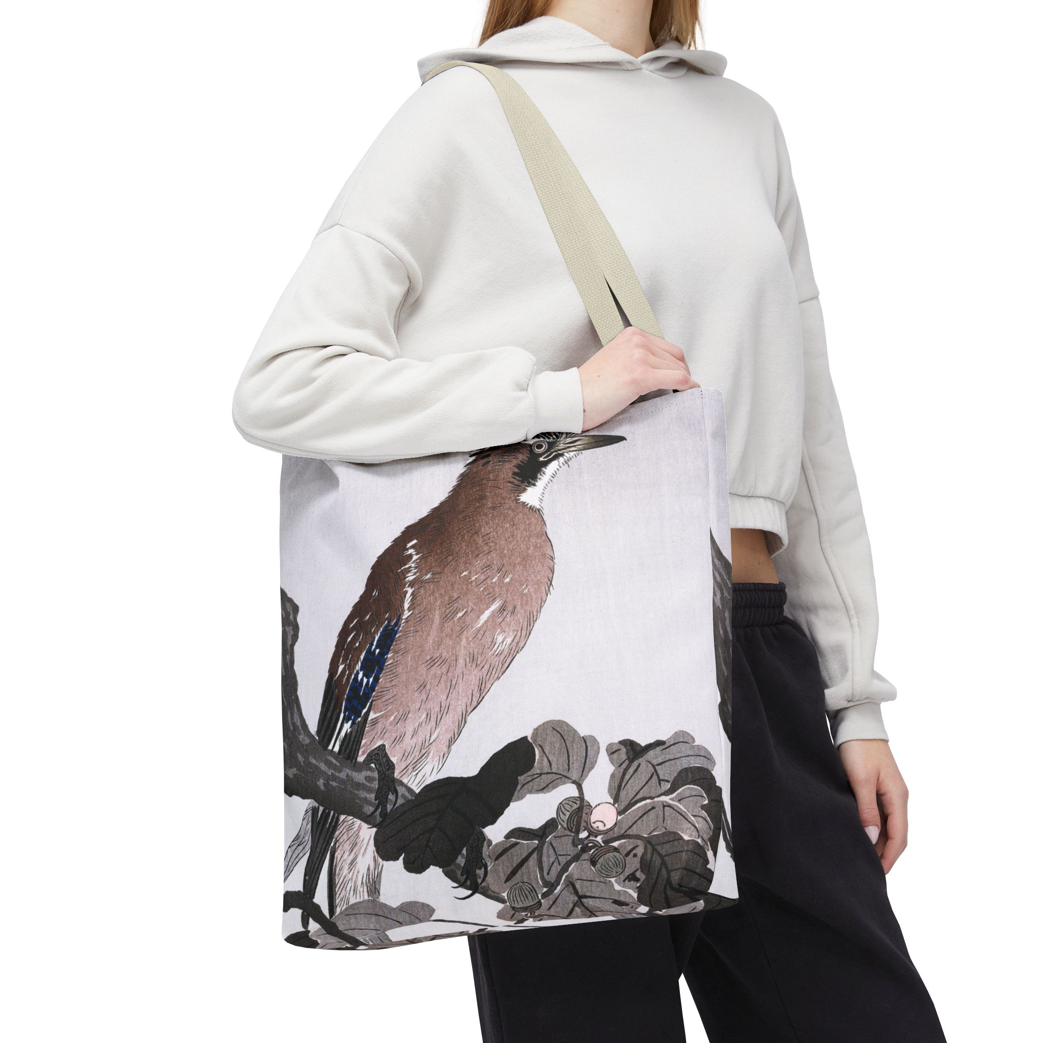 Japanese Ohara Koson Jay On Oak Tree  Tote Bag - Image 2