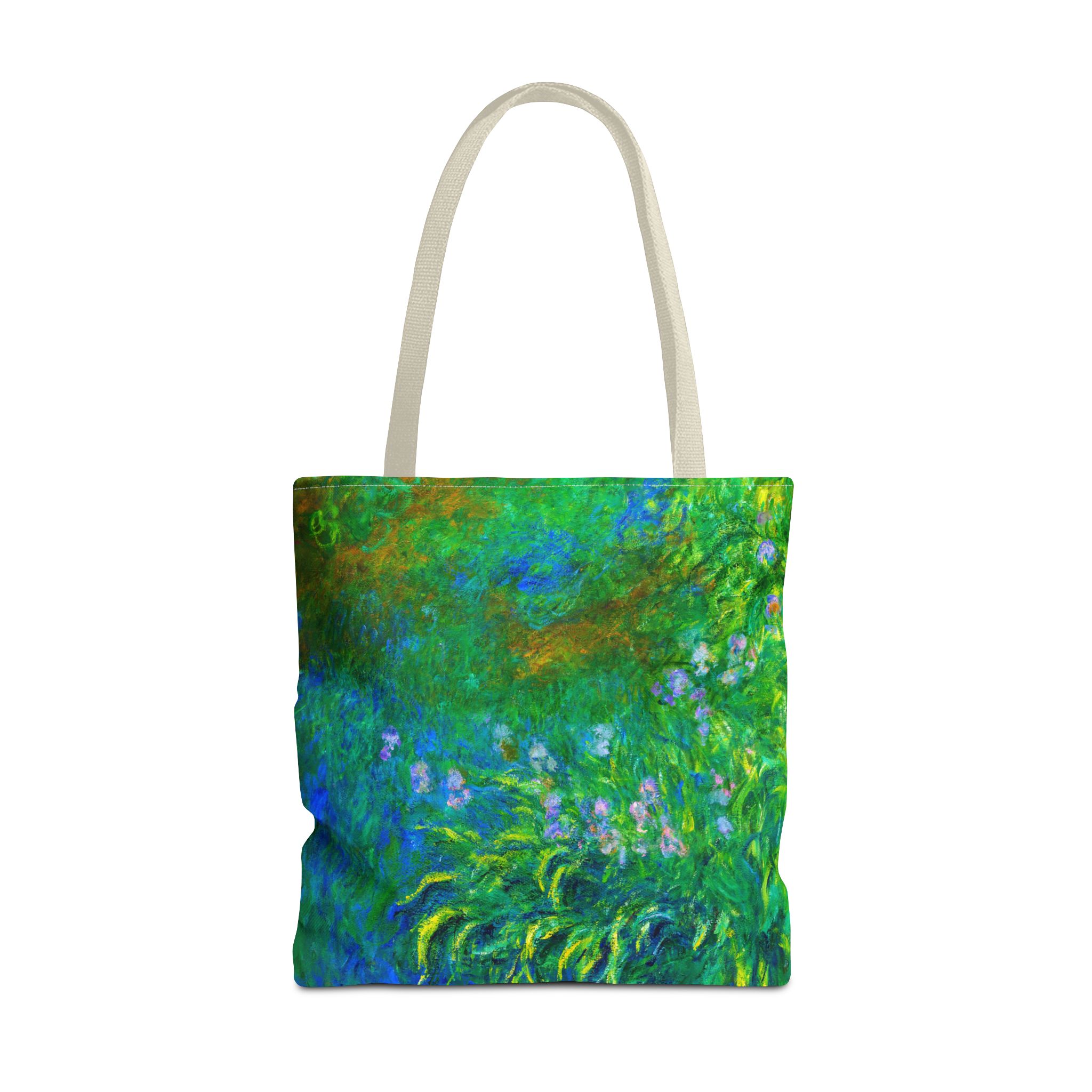 Monet Irises By The Pond Tote Bag