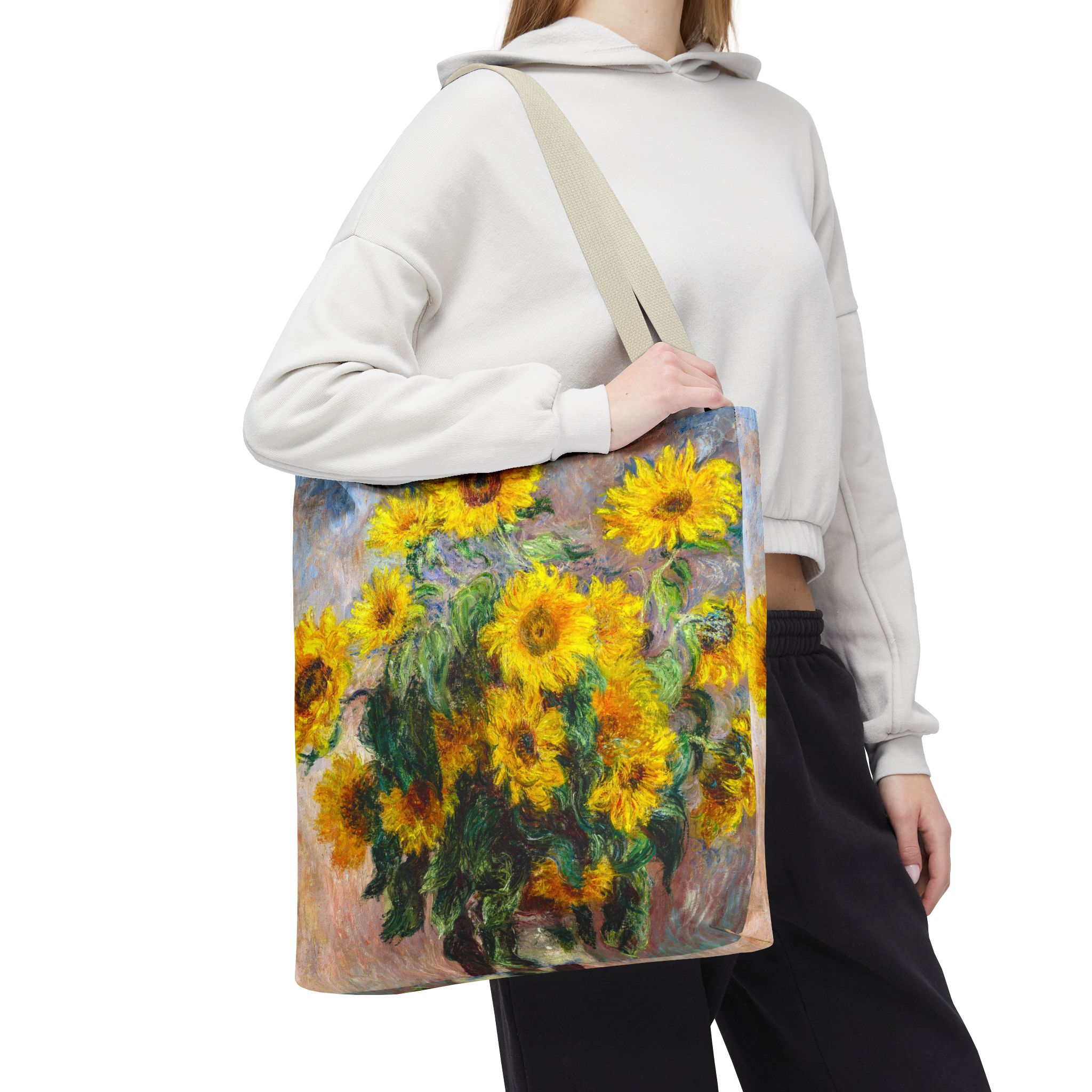 Monet Sunflowers in Vase Tote Bag - Image 2