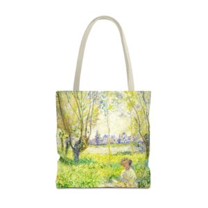Monet Woman Sitting Under  A Willow Tote Bag