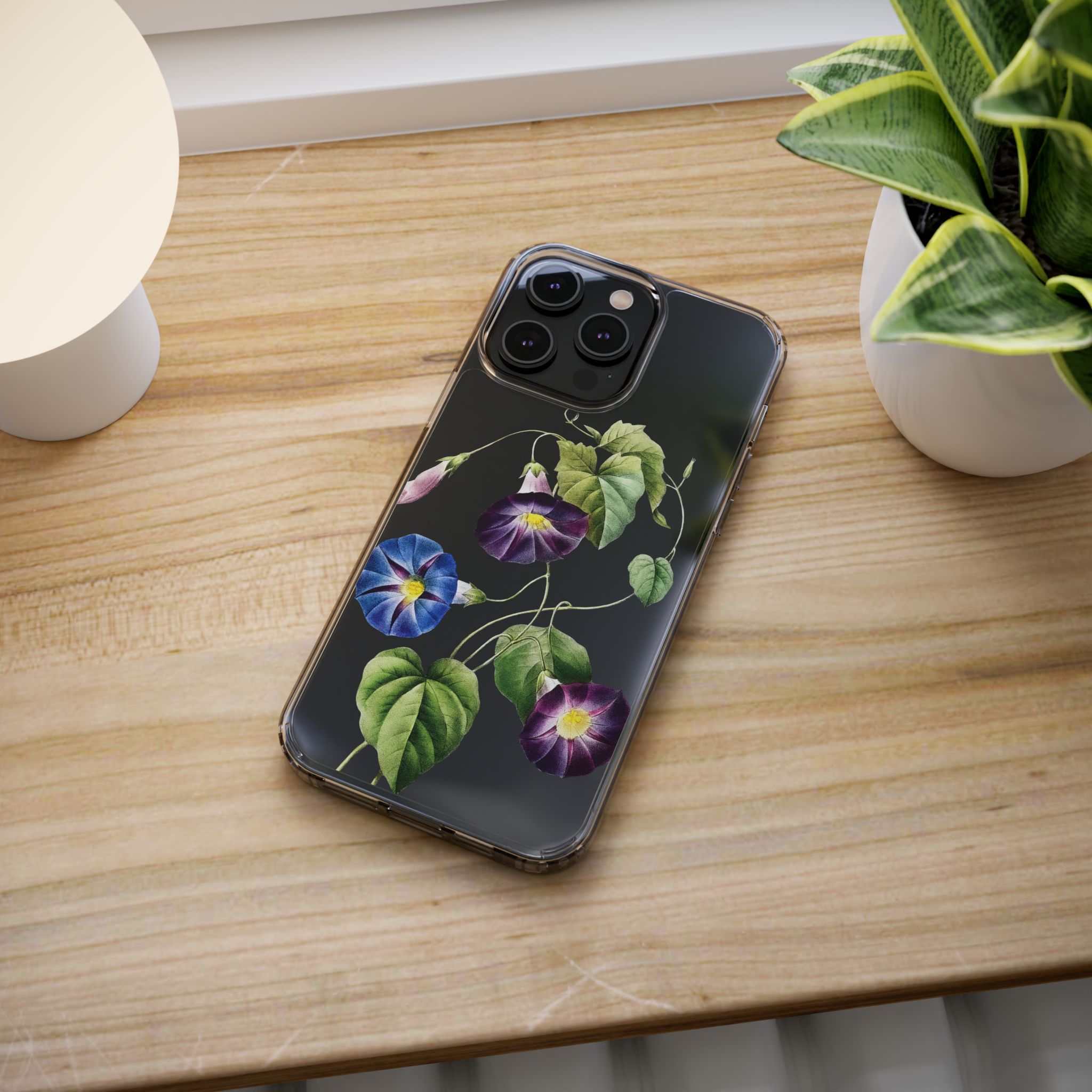 Morning Glory Clear iPhone Case 3 Morning Glory Clear iPhone Case - Image 3